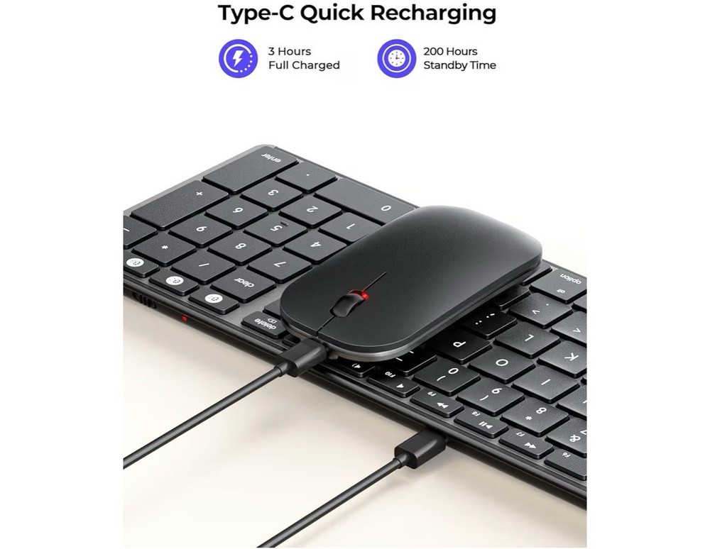 seenda Bluetooth Keyboard and Mouse for Mac SKM64-2 Multi-Device Rechargeable