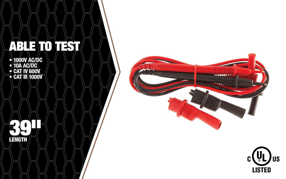 60010S Replacement Test Leads with Alligator Clips;Black Red