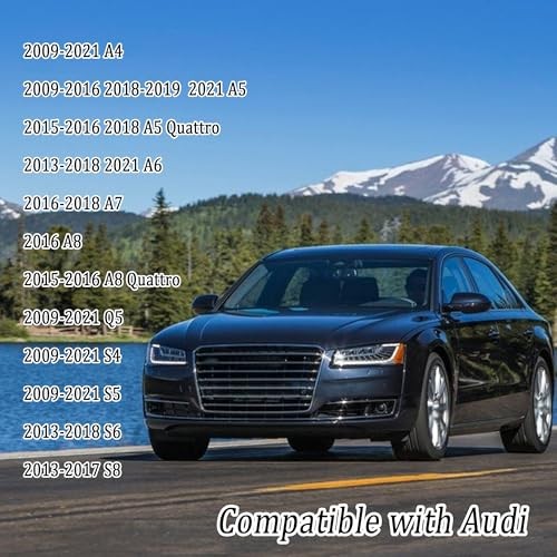 Car Push Start Button Cover Compatible with Audi,Cool Aluminum Engine Start Red