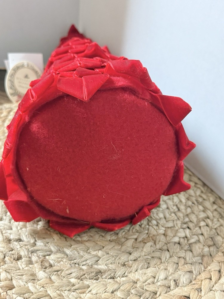 Red Velvet Christmas Tree Missing Bow Wellesley Manor 14” READ