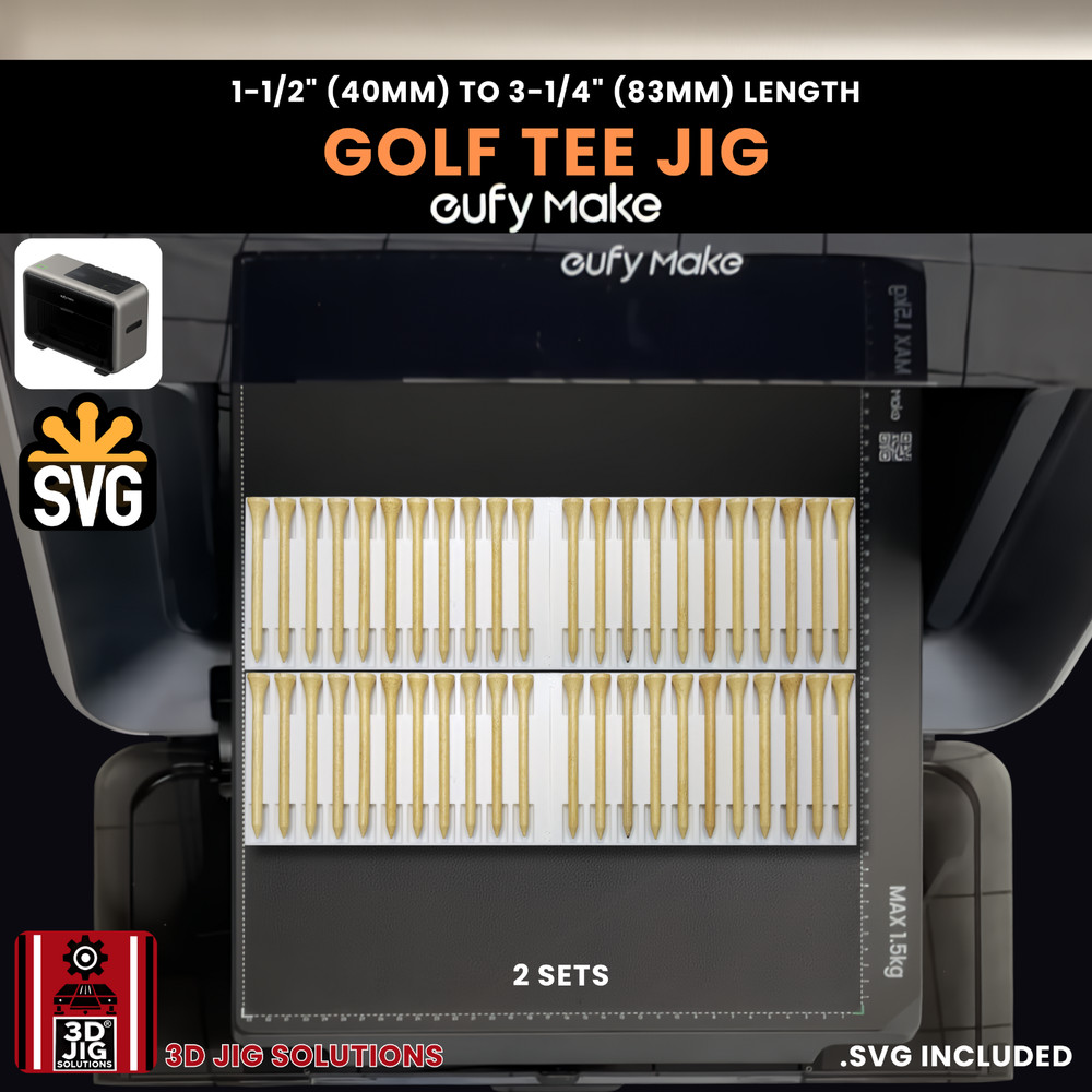 EufyMake E1 UV Printer Jig | Golf Tee Template