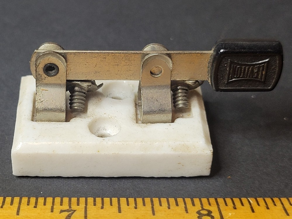 Vintage Leviton Miniature Porcelain Knife Switch