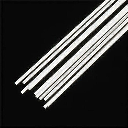 Plastruct Rectangle Strip Styrene .020x.030x10 (10) - Model Scratch Building