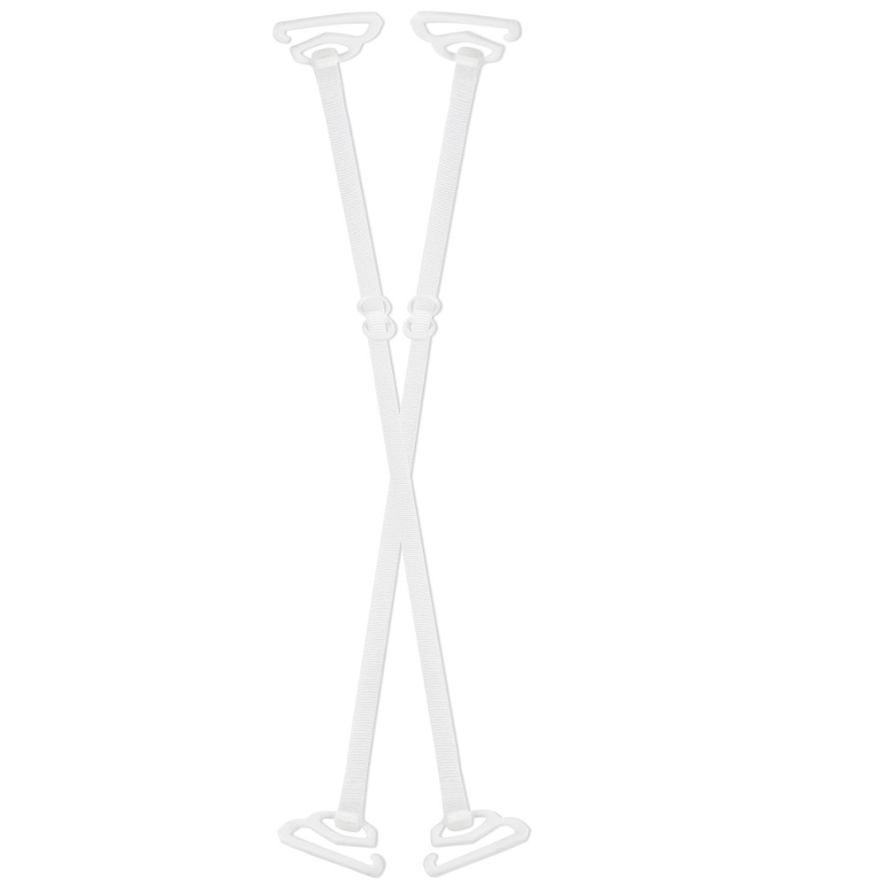 Magicmode 3 Pairs Bra 5mm Width Band, Thin Straps, White (Width:5mm)