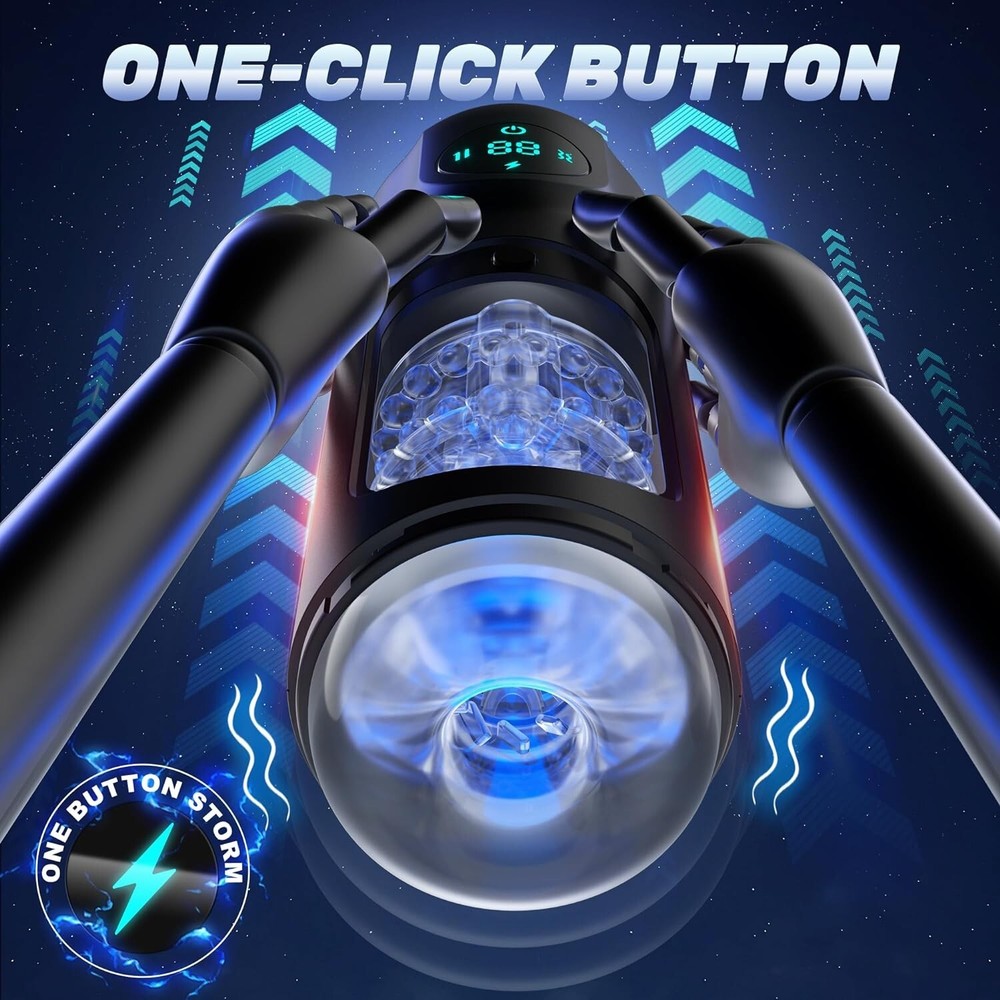 Male Masturbaters Automatic HandsFree Rotating Cup Thrusting Stroker Lubricants