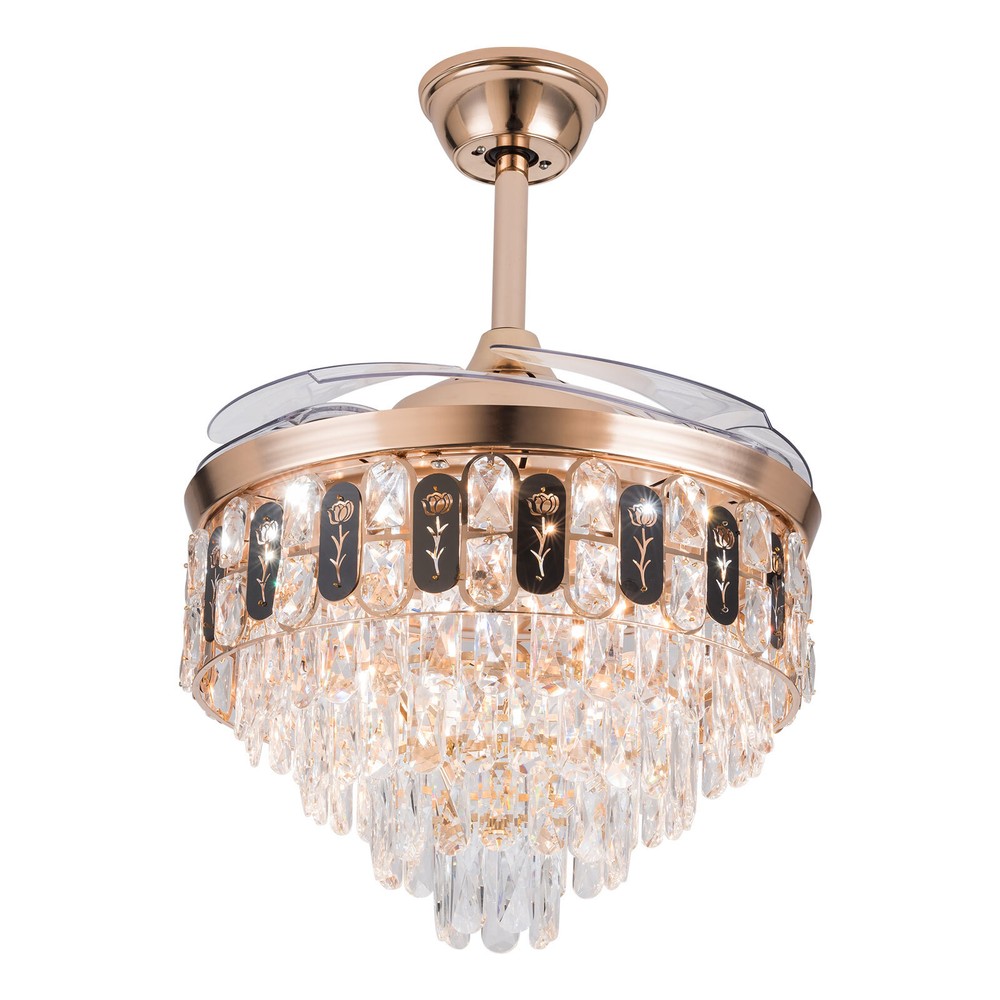 42 Inch 110V LED Ceiling Fan Adjustable Ceiling Light Fan With Remote Control