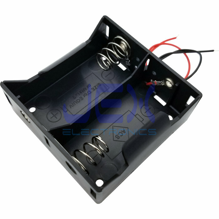 Twin/2X/Two D DIY Battery Holder Case Box Base 3V Volt PCB Mount With Wire