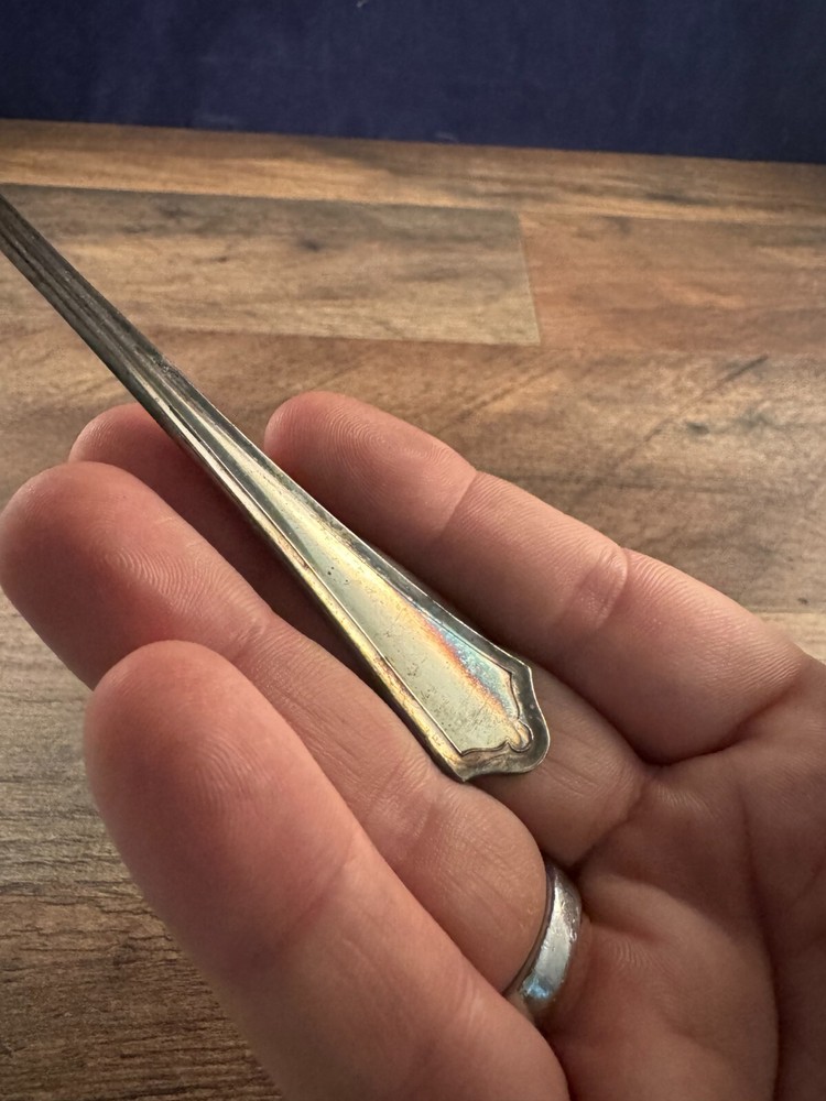 Oneida Hotel Plate Silverplated Iced Tea Spoon Vernon/Ashley Pattern