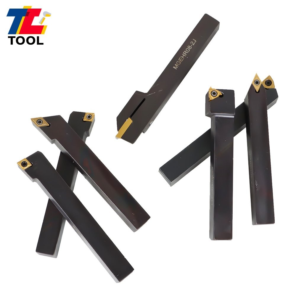 7Pc 1/2" Lathe Tool Bit Thread Insert+Holder Set Carbide Indexable Turning Tool