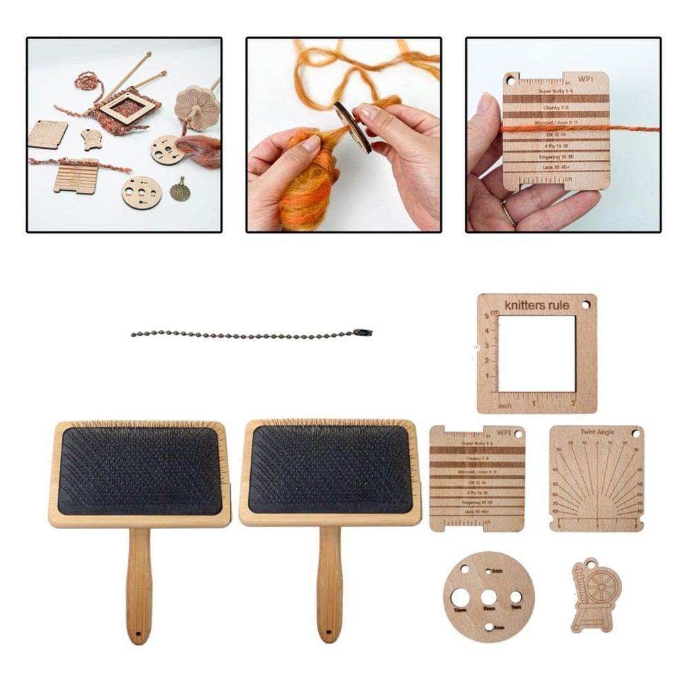 Knitting Gauge Ruler Set Yarn Wpi Guide Gauge Multitool Set Yarn Wraps Guide