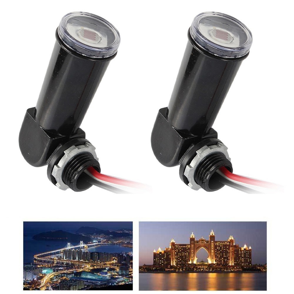 2 pcs 110V Automatic Sensor Switches for Outdoor Lighting Applications