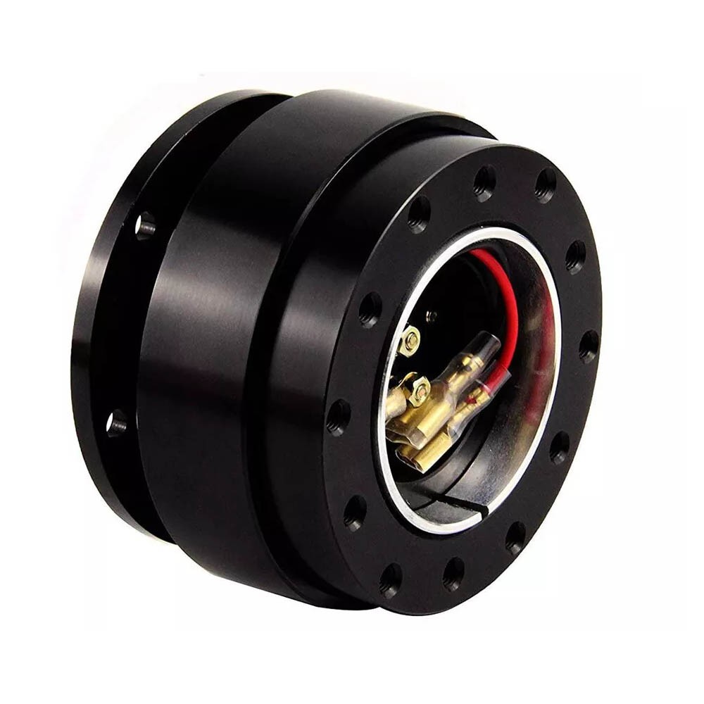Black Universal Car Steering Wheel Quick Release HUB Adapter Snap Off Boss Kit