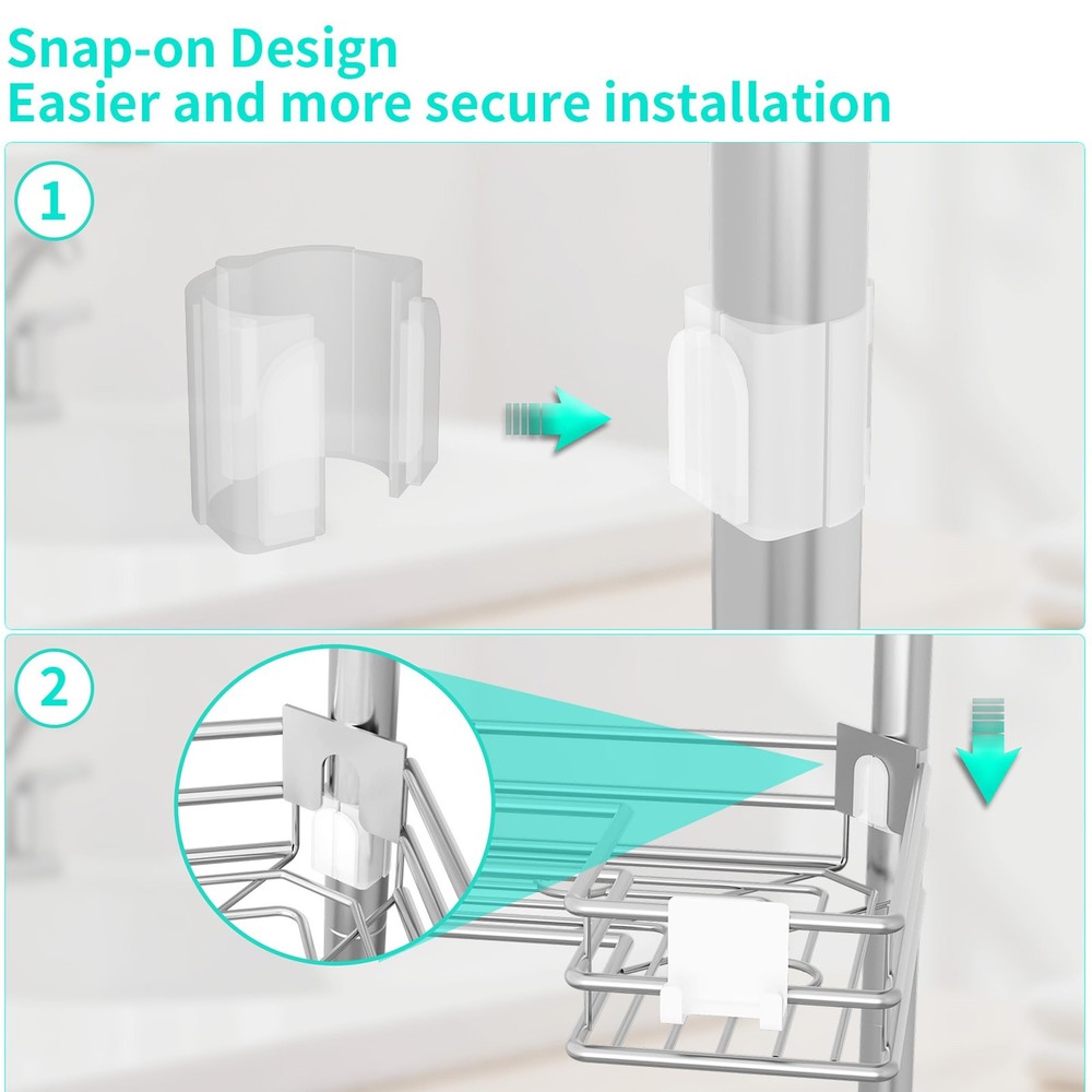 HapiRm Corner Shower Caddy Organizer Shower Organizer Corner with Soap Holde...