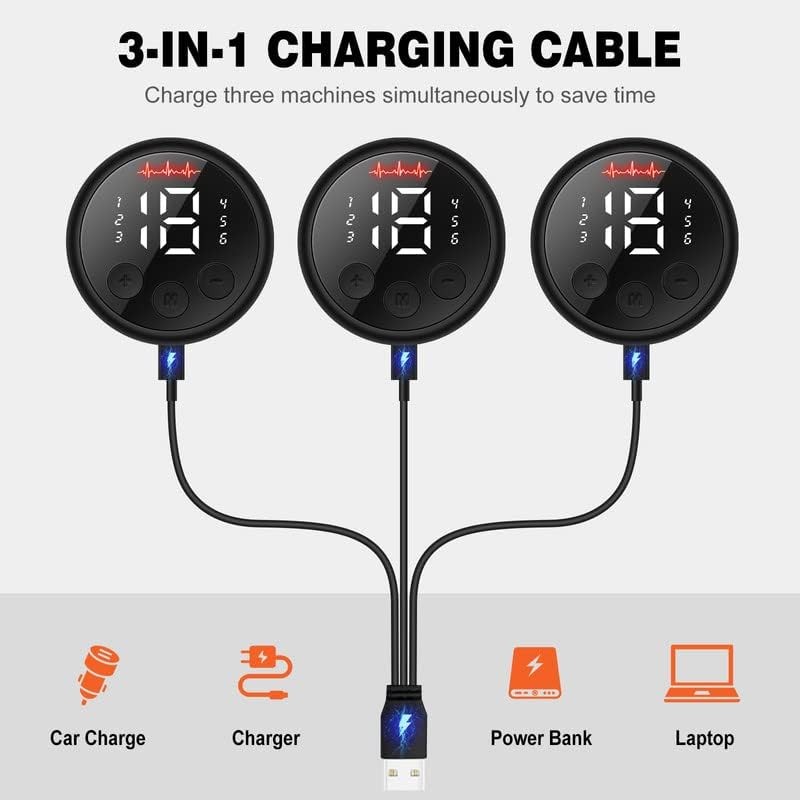 ABS Stimulator Workout Equipment, Ab Machine USB Rechargeable Gear for...
