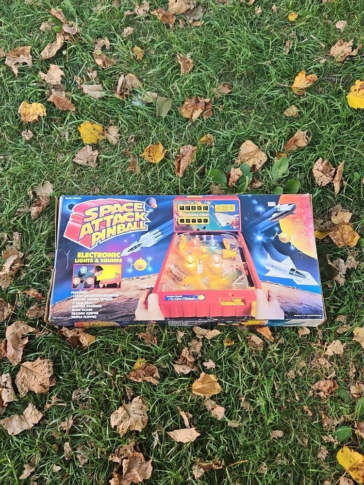 Space Attack 1989 Playtime Products Tabletop Pinball Machine No Score Function