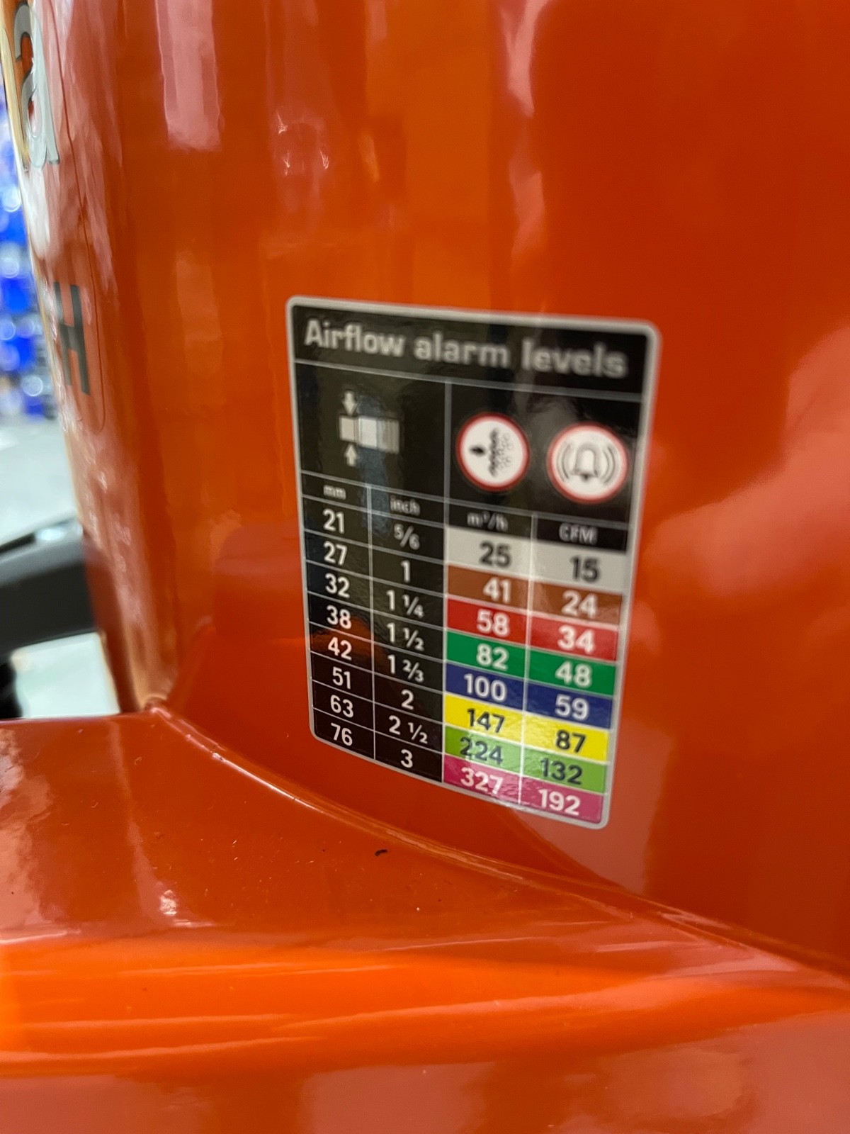 Husqvarna DE 110 H Single Phase 1.5HP HEPA Dust Extractor Vacuum 120V 124cfm