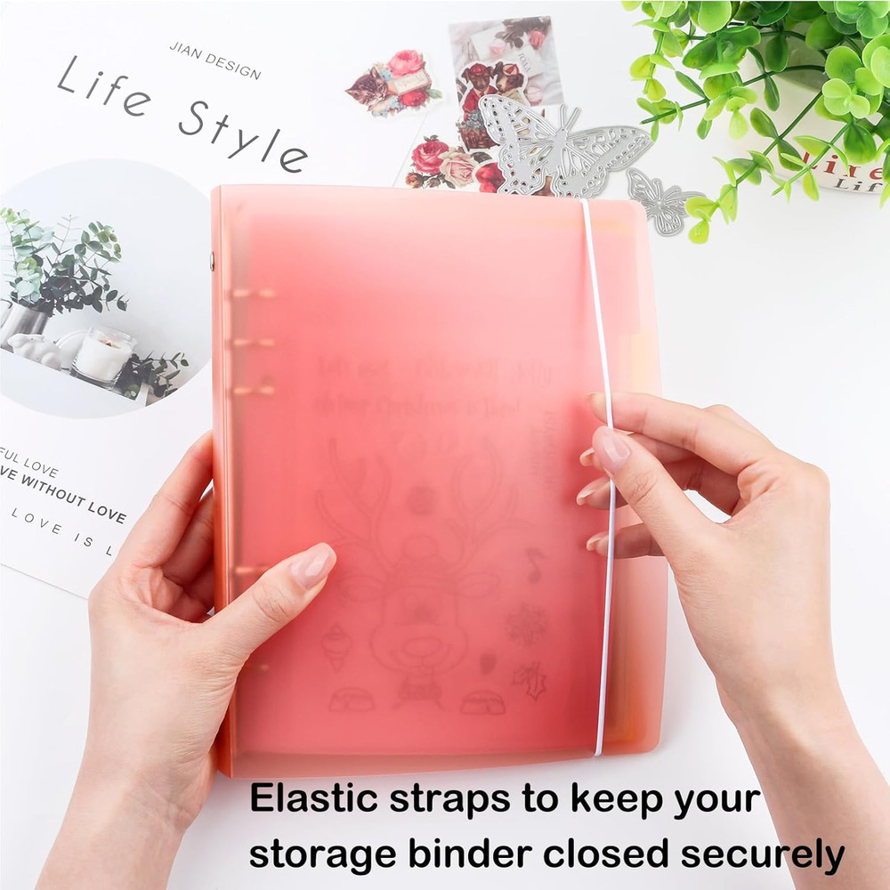 3-Pack A5 6-Ring Binder Covers - Durable Polypropylene (PP) Storage Organizer -