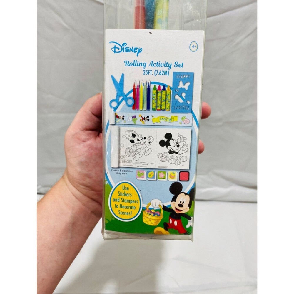 Disney Rolling Activity Set Coloring, Stickers, Stamps Easter Theme 25-ft
