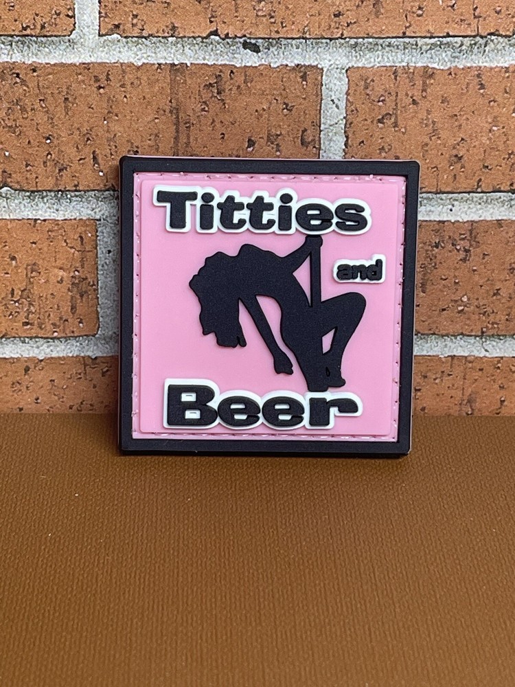 Titties and Beer PVC Patch - Tactical Morale Patch - Funny Titties Patch