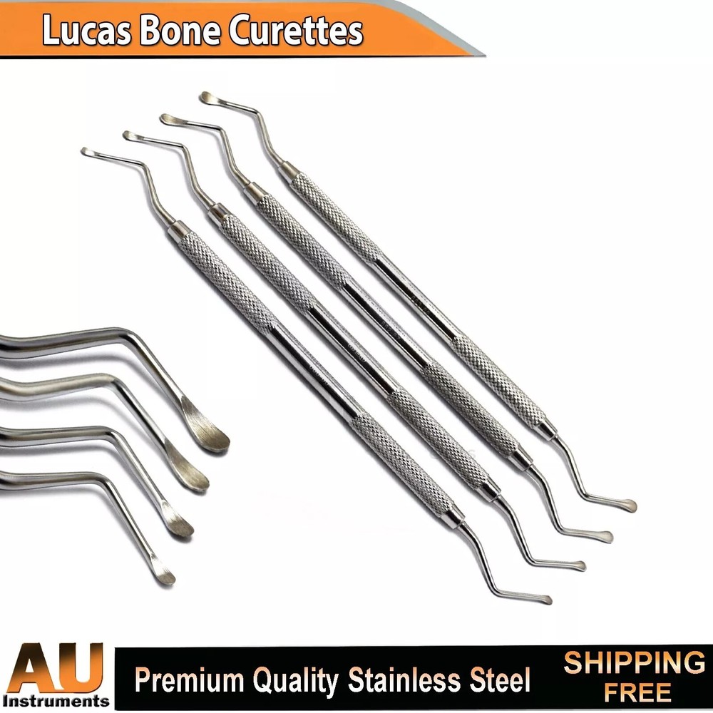 Dental Lucas Bone Curettes Restorative Surgical Composite Lab Instruments