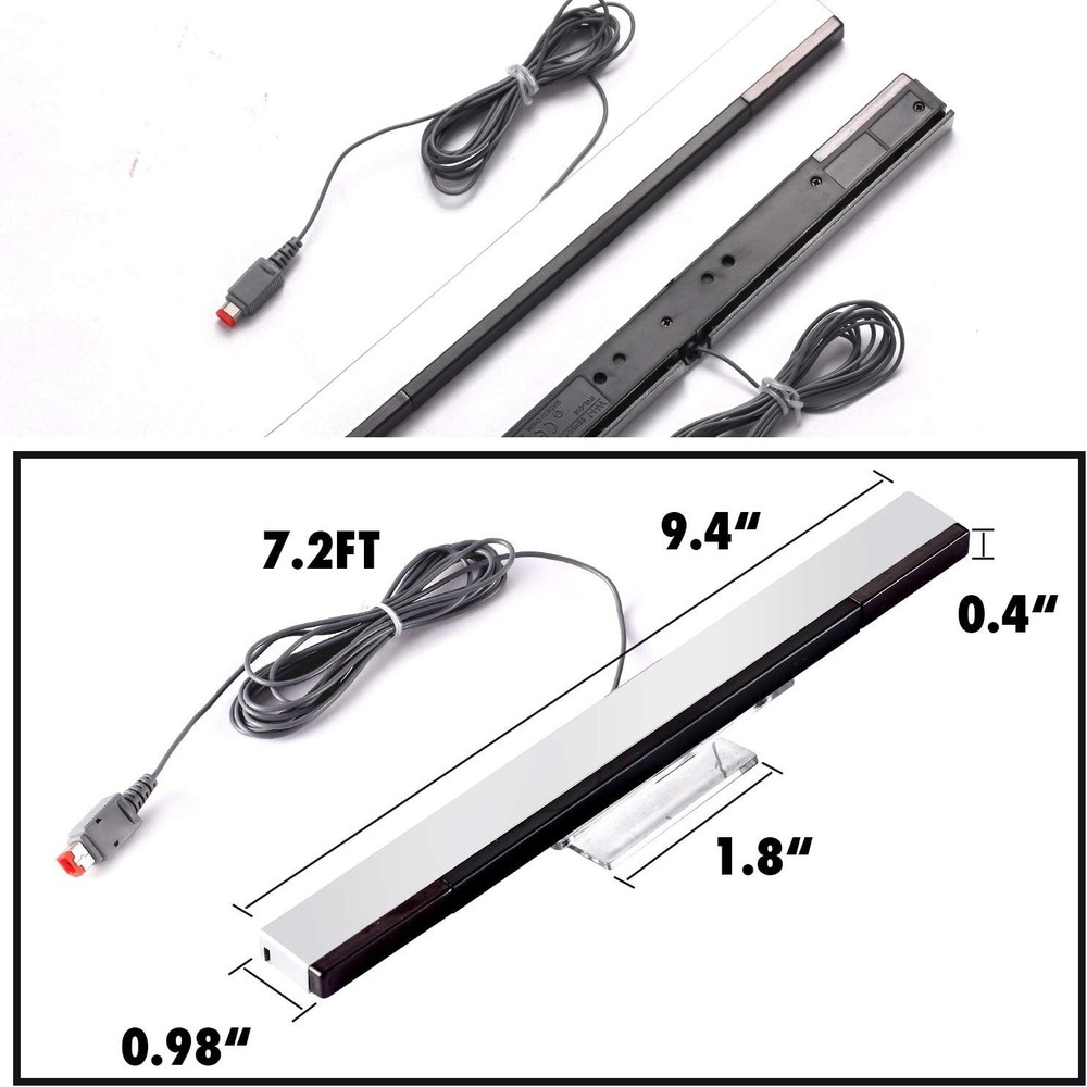High-Performance Replacement Sensor Bars for Wii/WiiU - Easy Setup & 7.2ft Cable
