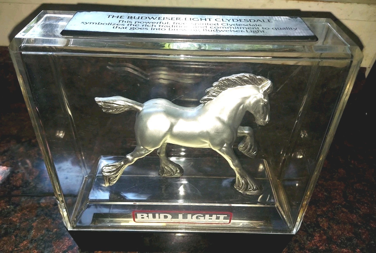 BUDWEISER Light Vintage Clydesdale Light 1982 beer *** WORKS ***