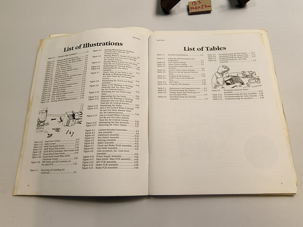 Hard Driven Atari Drivin Arcade Game Manual and Schematic package, fair cond.