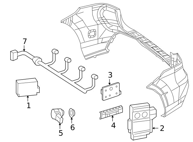 Genuine Blind Spot Detection System Warning Sensor Bracket 166-885-56-14