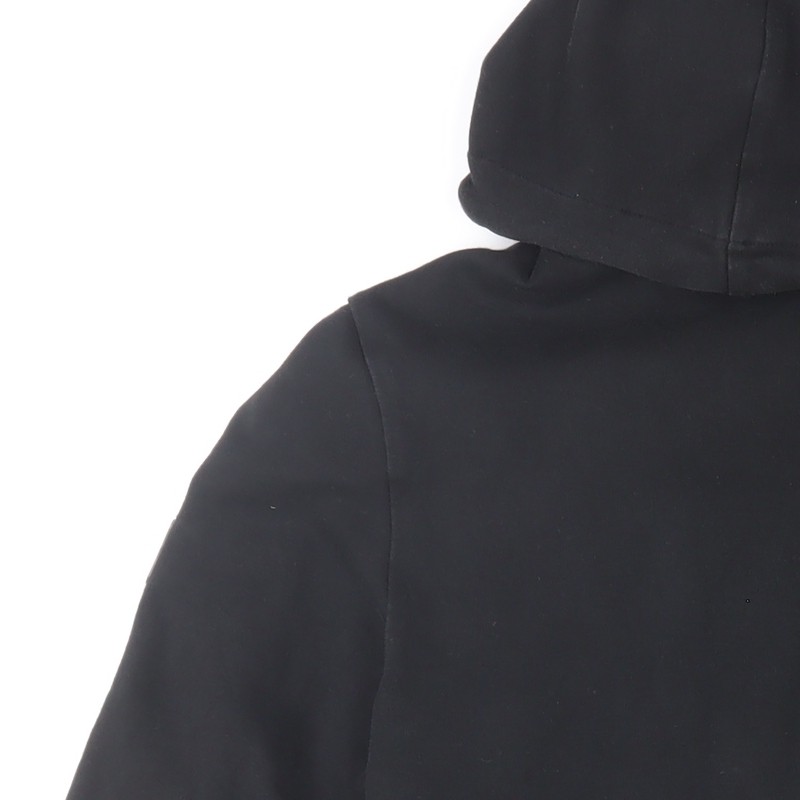 White Threads Men's Black L Basic Hooded Zip Activewear Jacket