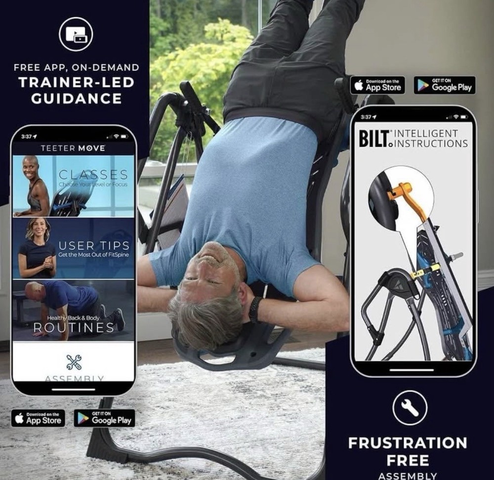 Teeter FitSpine X2 Inversion Table, Decompression Surface for Full-Body Stretch,