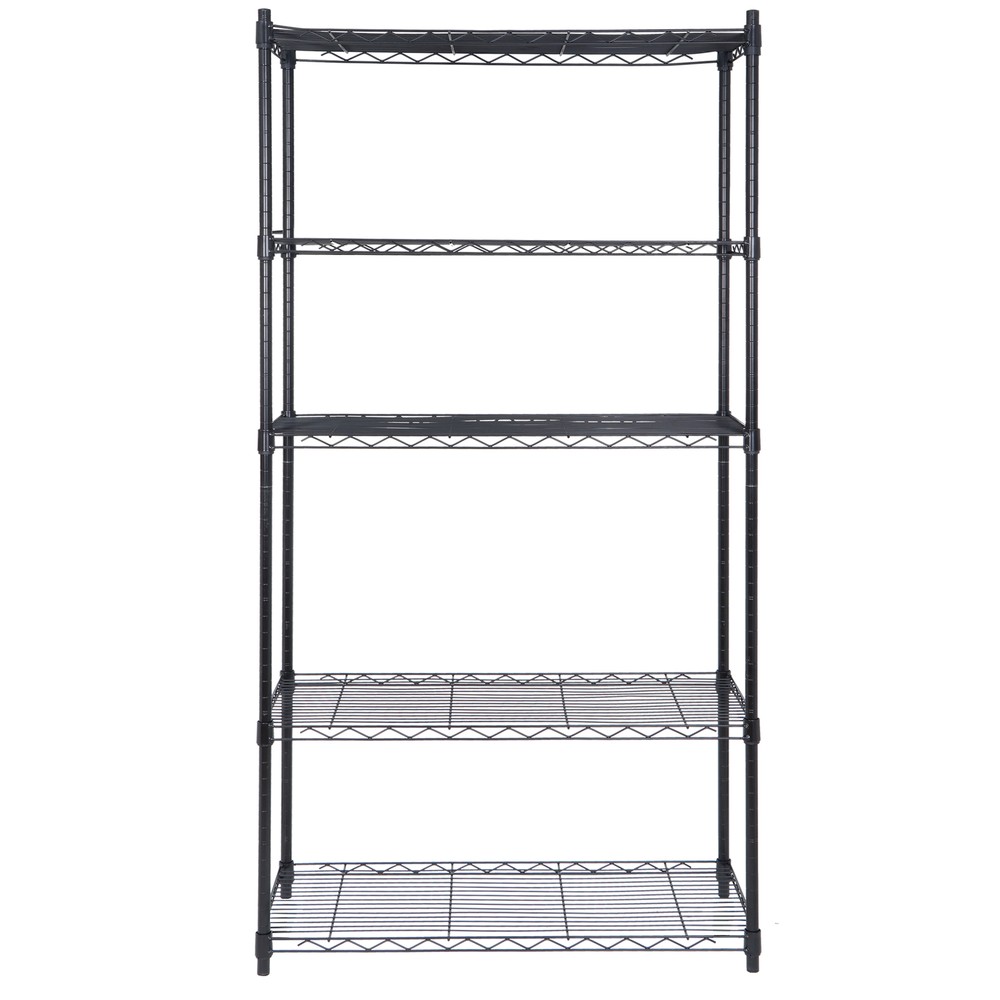 5 Tier Wire Shelf Rack Unit Adjustable Storage Rack for Kitchen Home Office