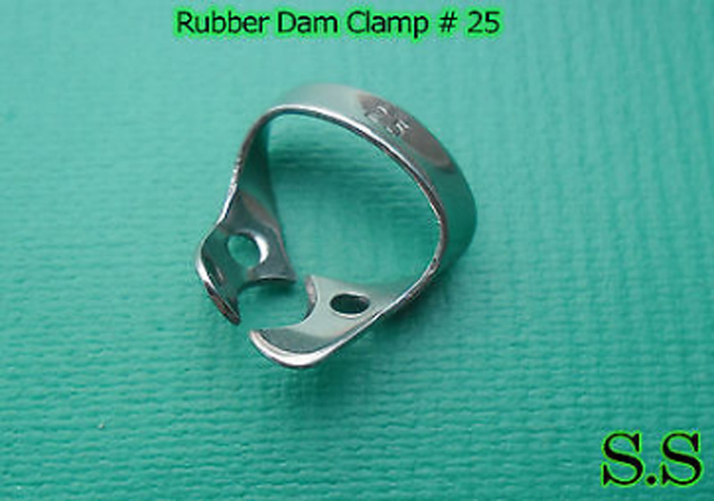 5 ENDODONTIC RUBBER DAM CLAMPS # 25 Dental Instruments