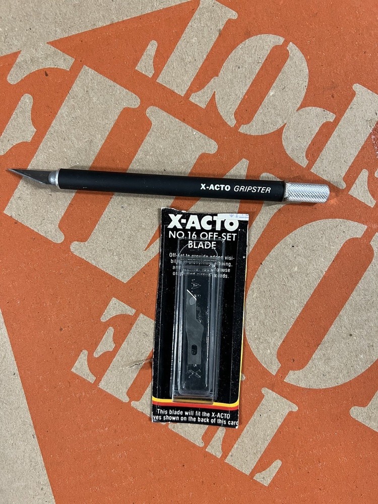 X-Acto Blue Gripster Knife with Replacement New 1 Blade EUC