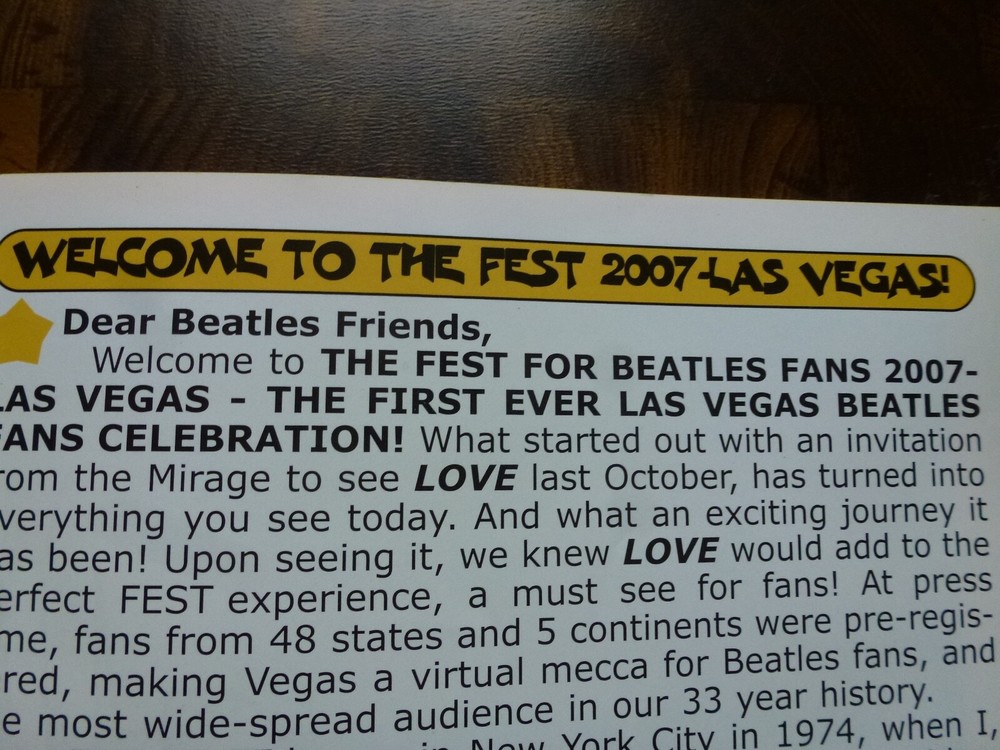 VICTOR SPINETTI Hand Signed Program from Beatles Fest Bonus Catalog BONUS DVD