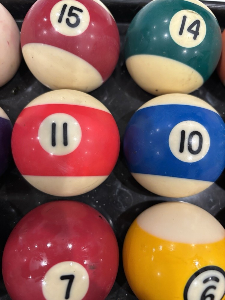 Vintage Pool Billiard Balls Set Need polished full set
