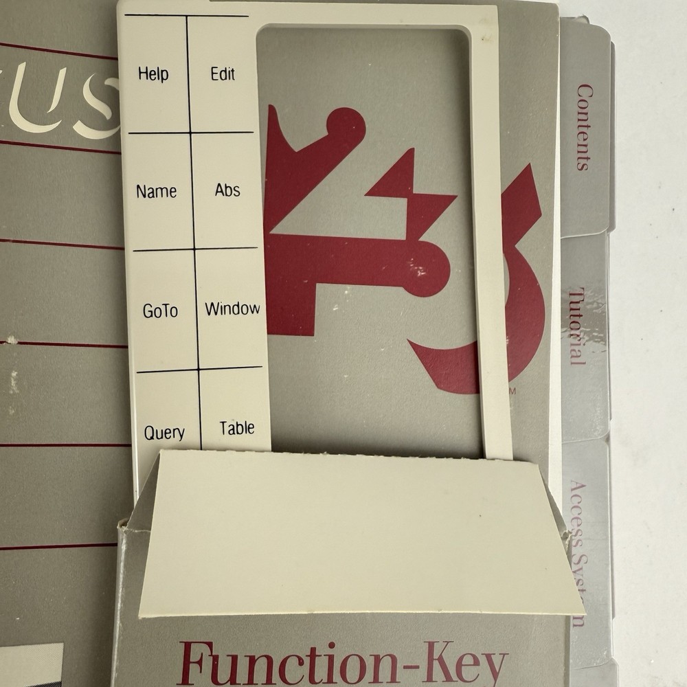 Vintage IBM PC Lotus 1-2-3 Version 1A Spreadsheet Graphics Software Manual Set