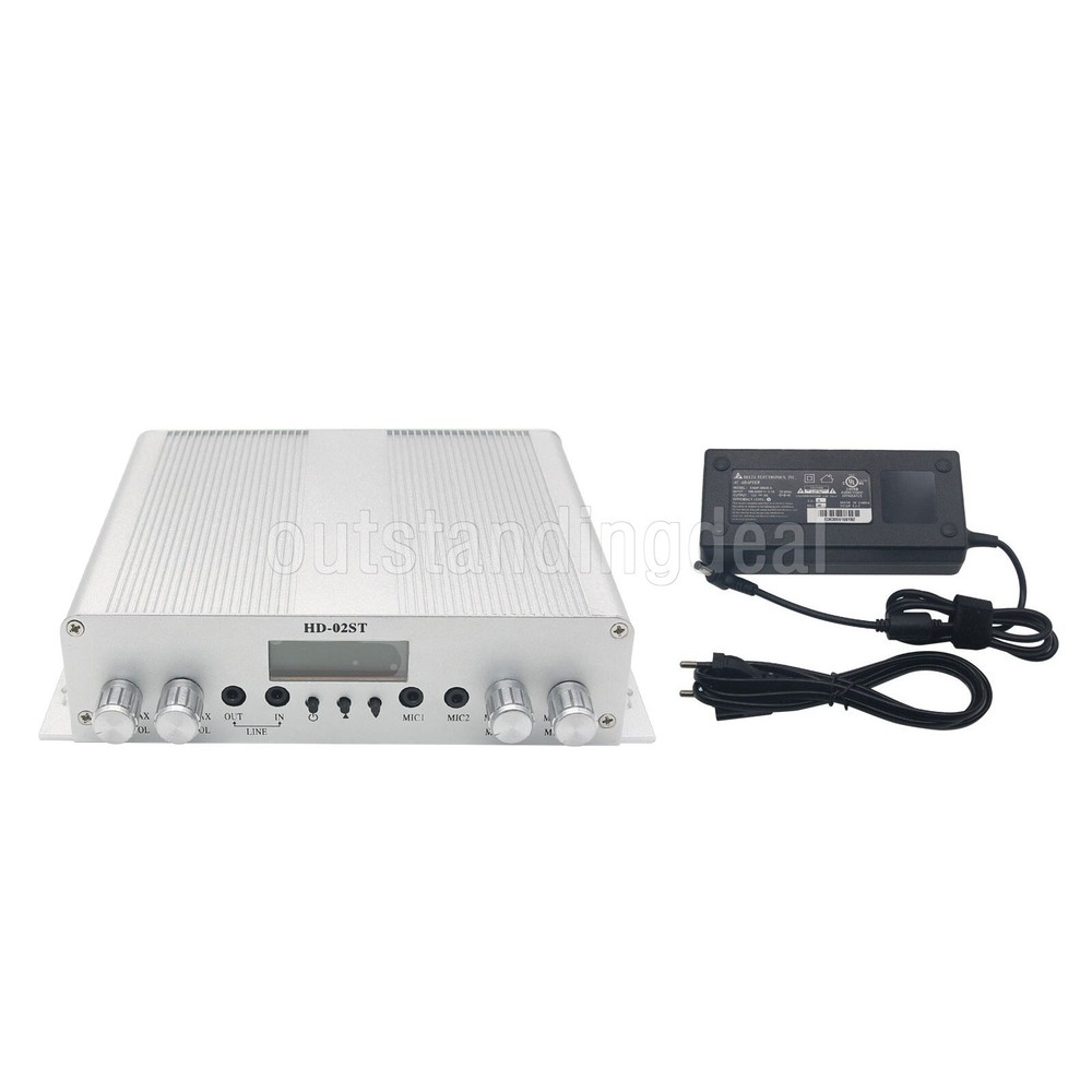 25W Professional FM Transmitter Stereo PLL Broadcast Radio Station with Power