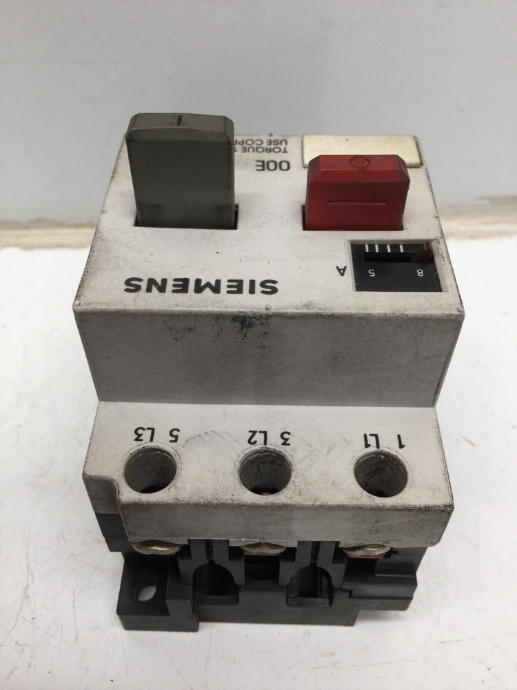 SIEMENS 3VE1000-8K Motor Starter, 5-8A