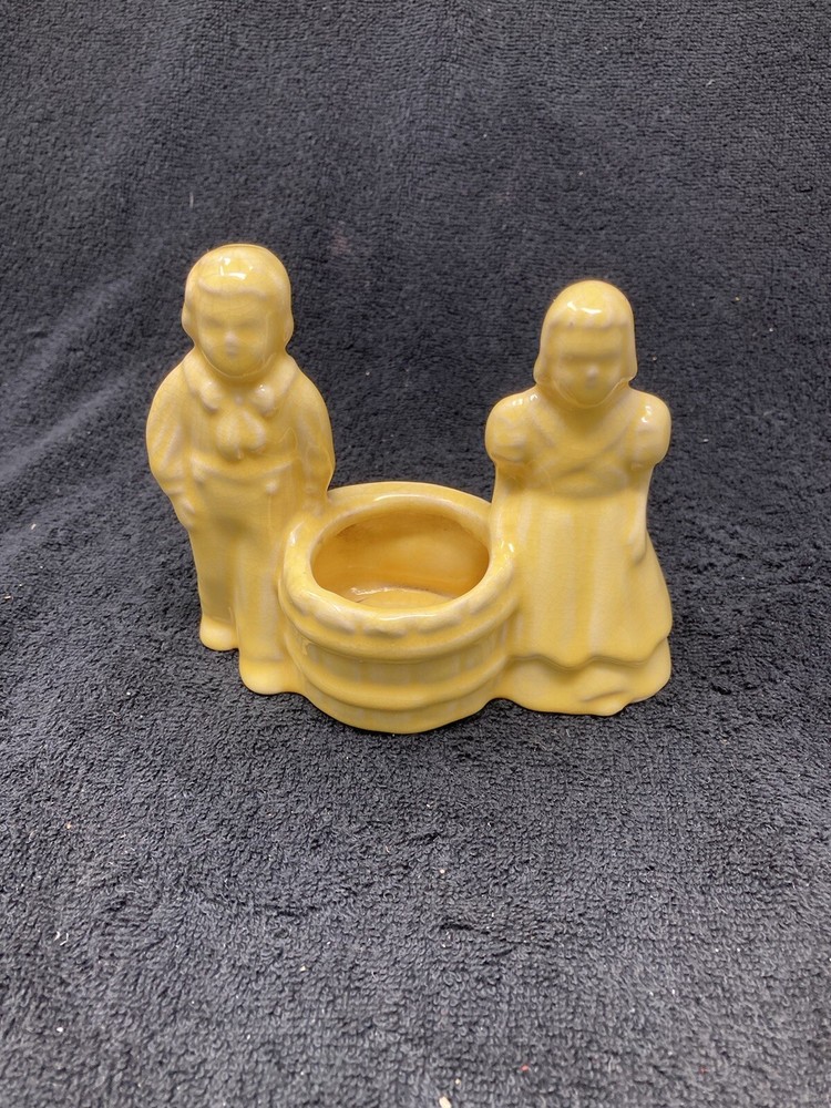 Litte Yellow Boy And Girl Planter