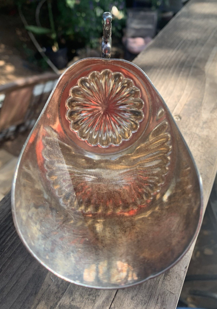 Victorian Silver Plate Sugar Scuttle Barrel EPBM 1900s Model Etched Pattern 917