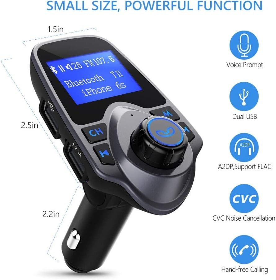 T11 Wireless Bluetooth FM Transmitter Handsfree Car Kit MP3 Player Wireless