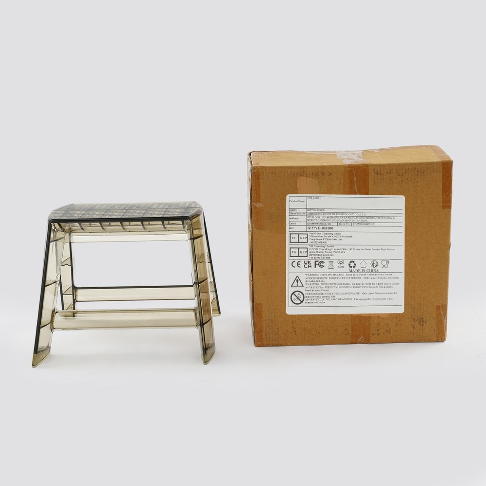 2 Step Protable Step Ladder Step Stool Clear Coffee Stool For Indoor Outdoor