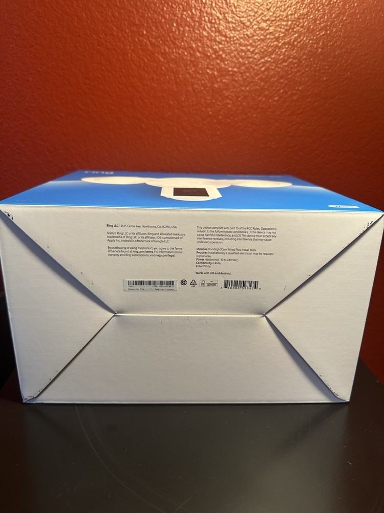 Ring Floodlight Cam Wired Plus Surveillance Camera - White