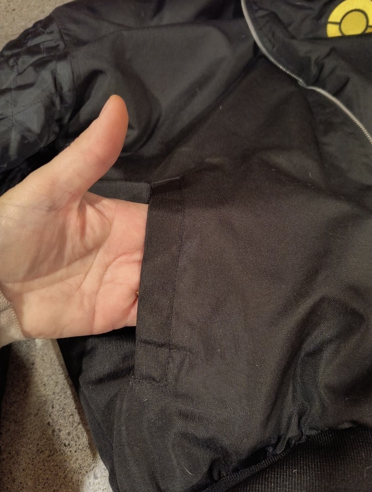 Polyester Reflective Hooded Lined Men's Black Jacket Size XL