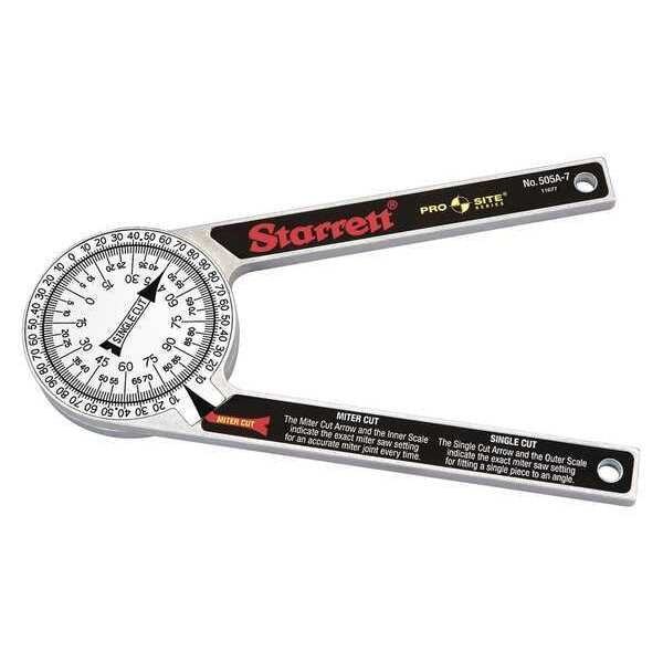 STARRETT 505A-7 MITER PROTRACTOR  7 IN