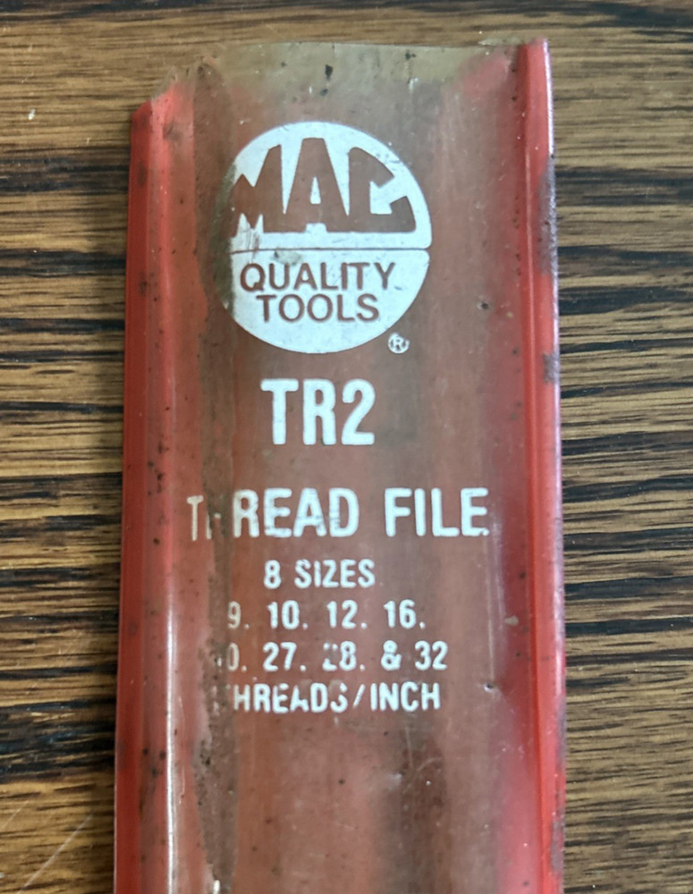 Mac Tools 2 -piece Thread Restoring File Thread Chaser set #TR1 & #TR2 USA