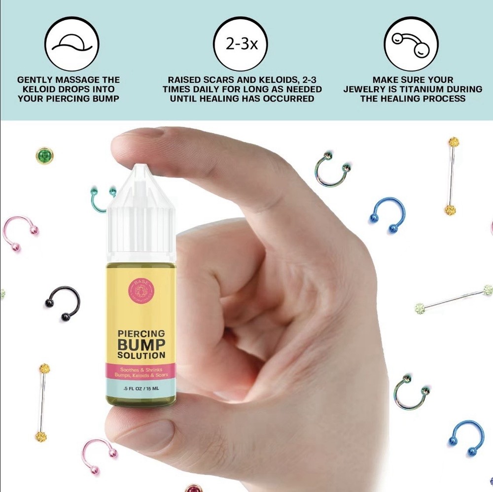 Base Laboratories Piercing Bump Solution 0.5 oz Keloid & Scar Treatment