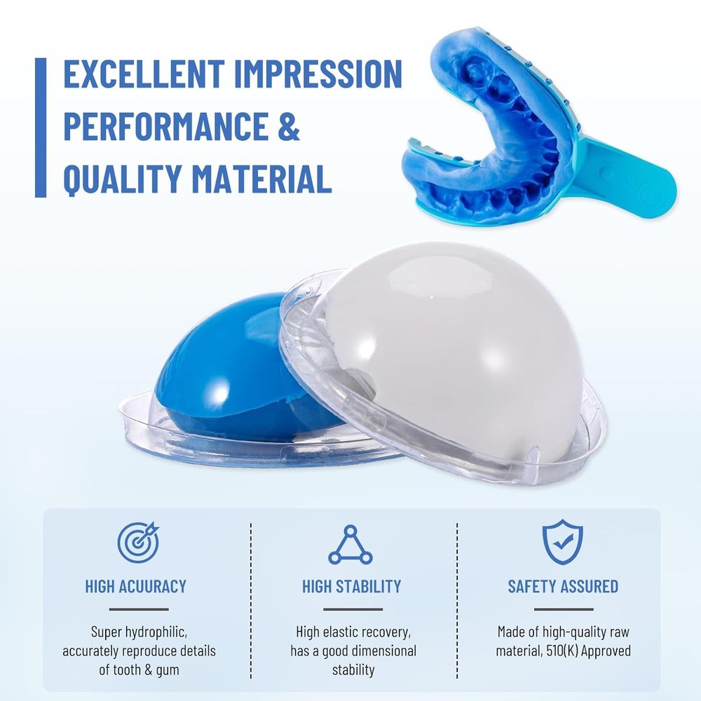 12PCS 25g Dental Putty Fast Set PVS VPS Impression Material Base+Catalystst Set