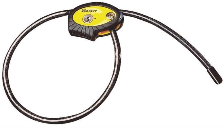 NEW MASTER LOCK 8413XDPF 3/8" X 6' PYTHON COATED STEEL KEYED CABLE LOCK 9780362