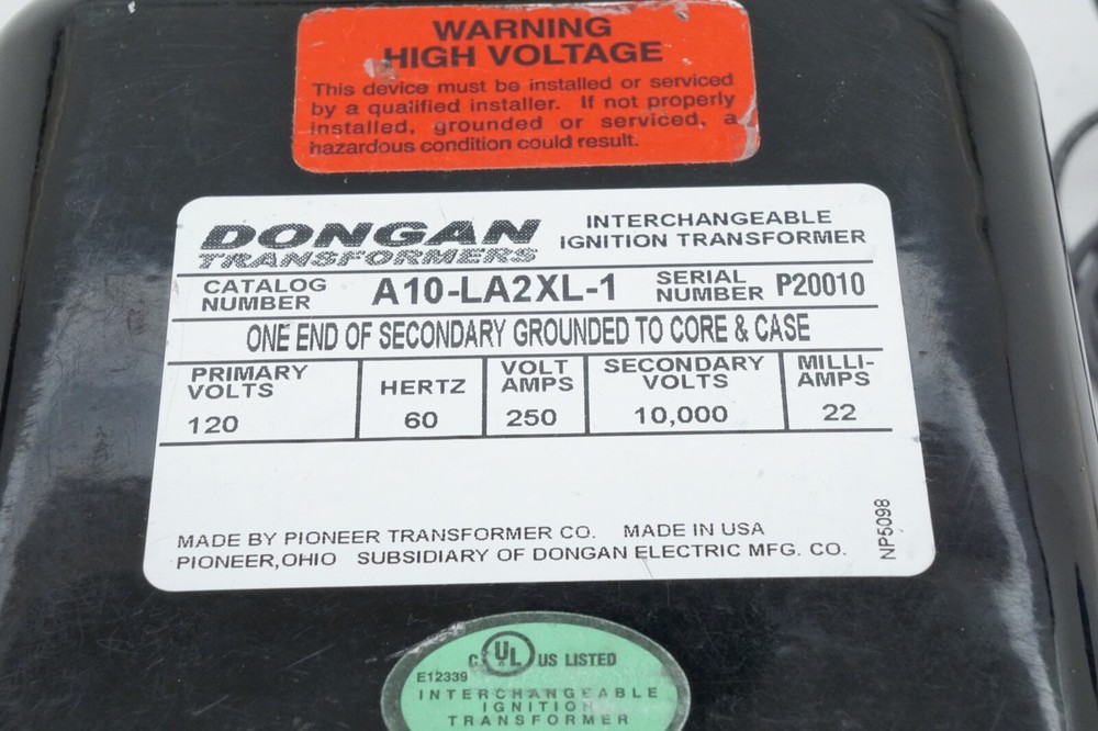 READ DESCRIPTION! NEEDS REPAIRED!! Dongan Transformer A10-LA2XL-1 120V Primary